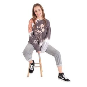 Vintage Y2K Disney Mickey Mouse Tie Dye Sweatshirt Womens Size L